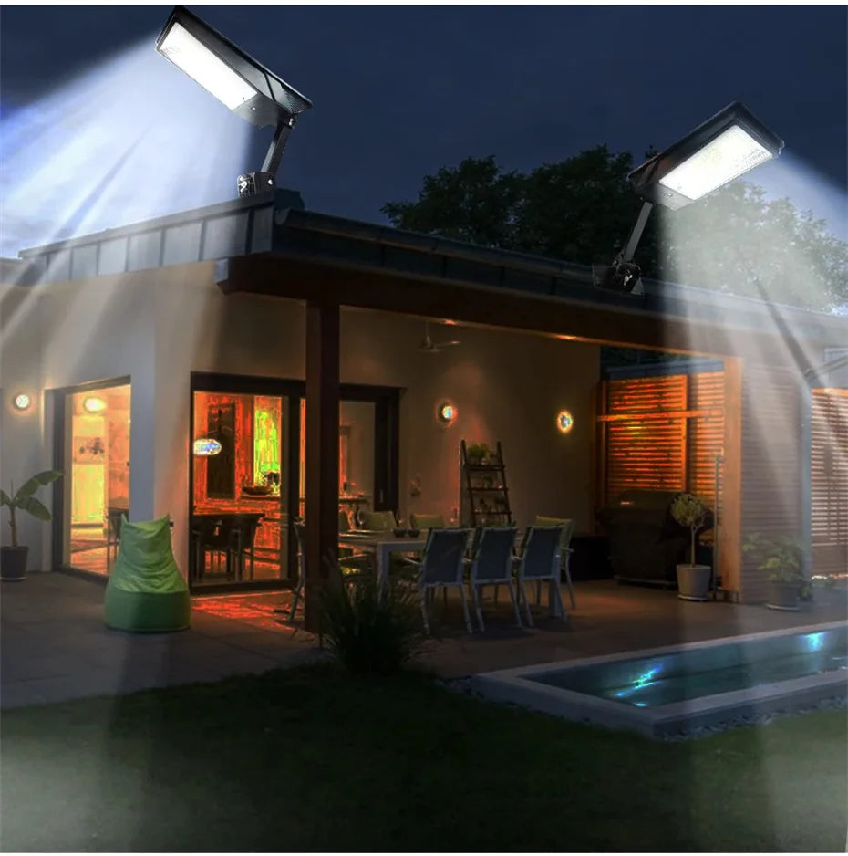 LED Solar Light With Remote 3 Working Mode Solar Street Light Super Bright Outdoor Garden Waterproof Motion Sensor Solar Lamp