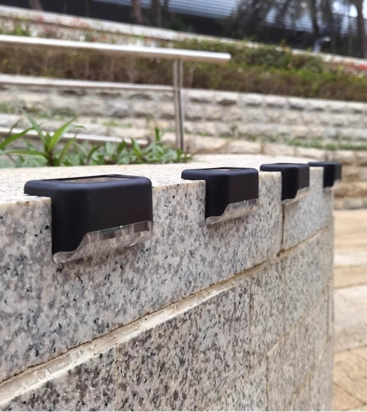 Solar Deck Lights for Outdoor, Waterproof Solar LED Lights for Deck, Step, Railing, Wall, Patio, Garden,Yard Cool (Warm)White