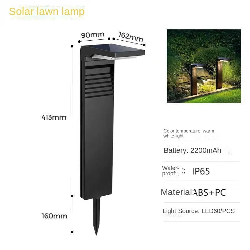 LED Solar Lawn Lights Outdoor Waterproof Courtyard Lights Garden Villas Residential Areas Decorative Areas