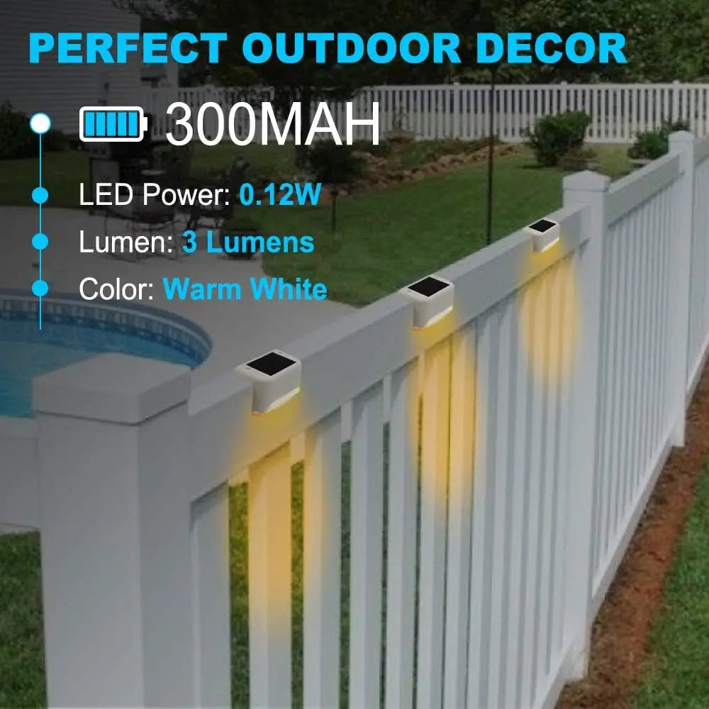 16 Packs of Solar Deck Lights for Outdoor, Solar Step Lights, Waterproof, Led Solar Lights for Outdoor Deckers, Stairs, Fences, Courtyard Flower Beds and Terraces