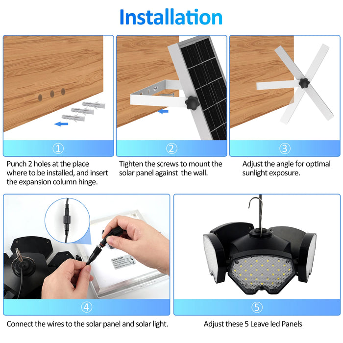 Solar Shed Light Indoor Outdoor Garage Balcony Motion Sensor Pandent Lights 156LEDS Waterproof Courtyard Security hanging Lamp