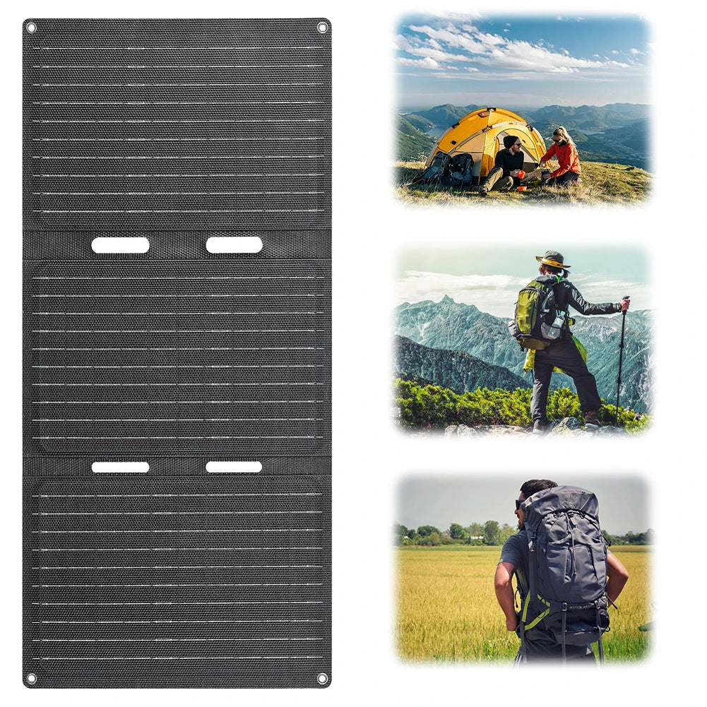 45W Foldable Solar Panel Portable Solar Panel Waterproof Outdoor Portable Folding Solar Panel Charger for Outdoor Camping Hiking