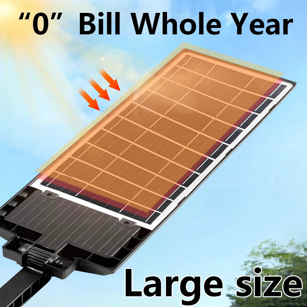 8800W Powerful Solar Street Light Motion Sensor Solar LED Light Outdoor Waterproof Wall Light Garden Decoration Balcony Lighting