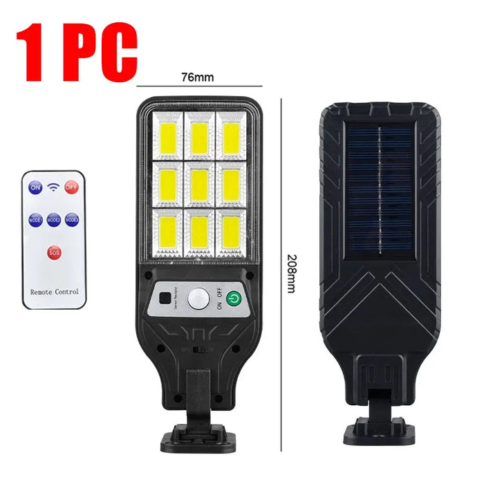 400000LM Solar LED Lights Outdoor With 3 Mode Waterproof Motion Sensor Security Lighting Wall Street Lamp for Garden Patio Path