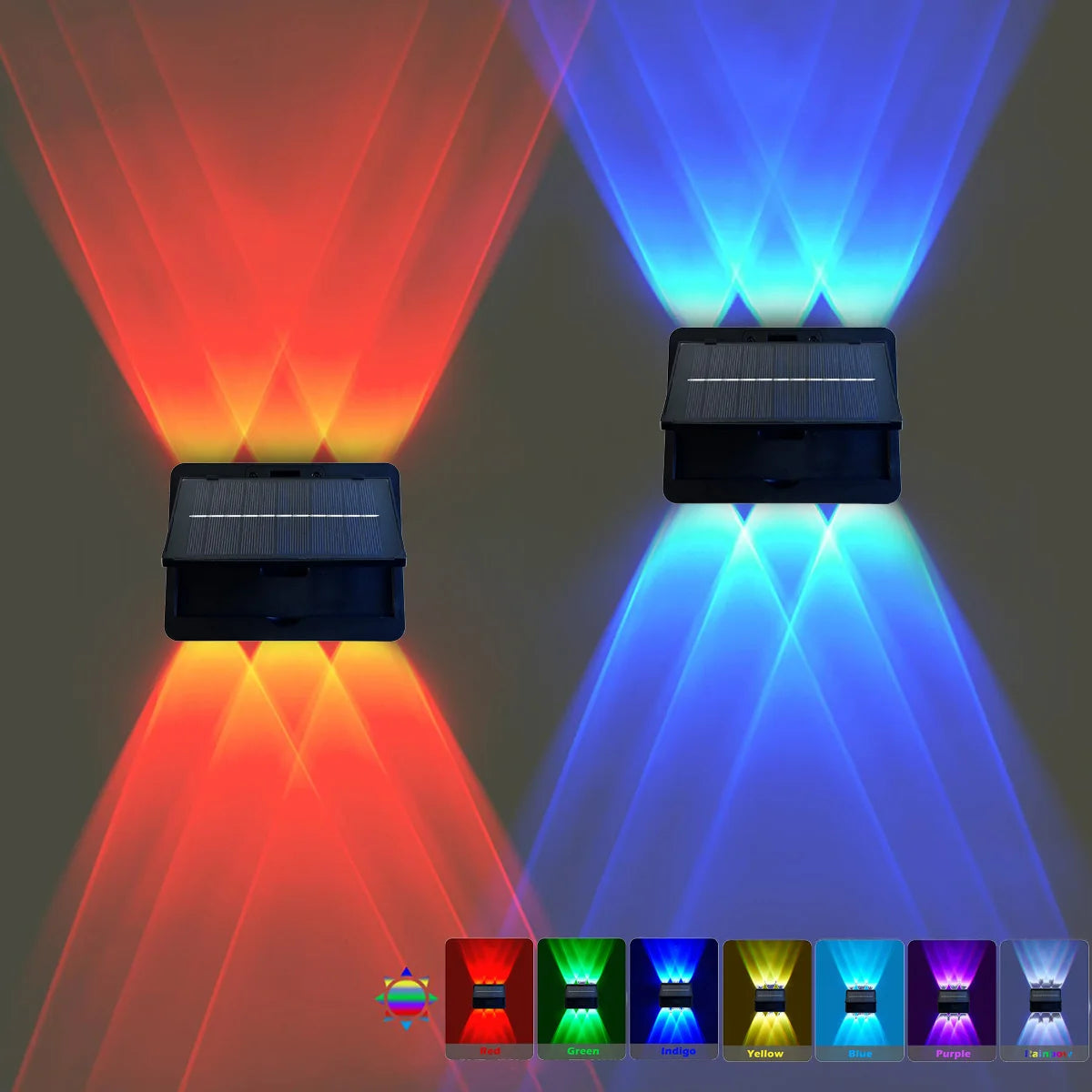 Solar Fence Lights IP54 Fence Solar Light Outdoor Fence Light for Outside Backyard/Railing/Step/Patio/Stair Railings and Wall