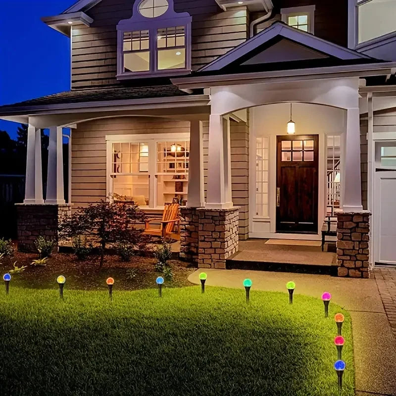 Solar Bubble Ball Pathway Lights Outdoor Waterproof Lawn Light Solar Garden Pilot Light String for Lawn Yard Road Decor Lighting