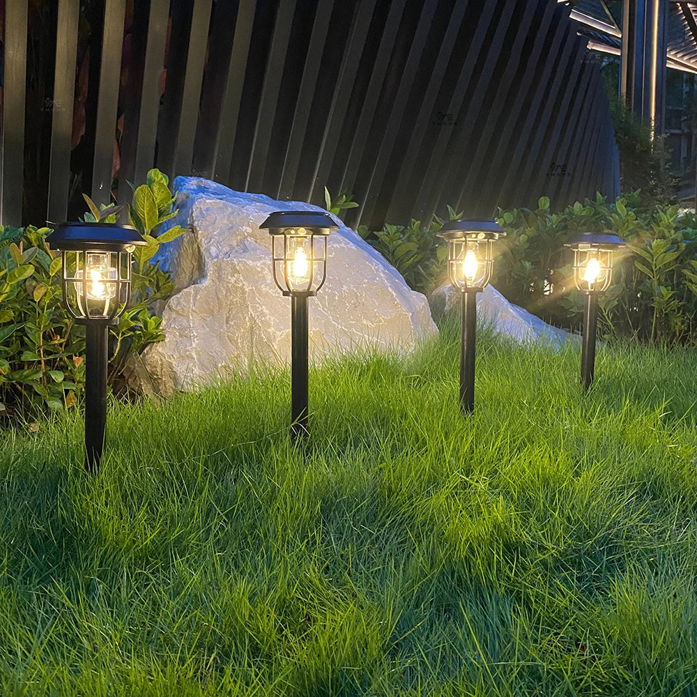 1200LM Warm Solar Camping Lights Lawn Lights Wall Lamps Solar Outdoor Lights Courtyard Garden Decoration Night Light Mood lights