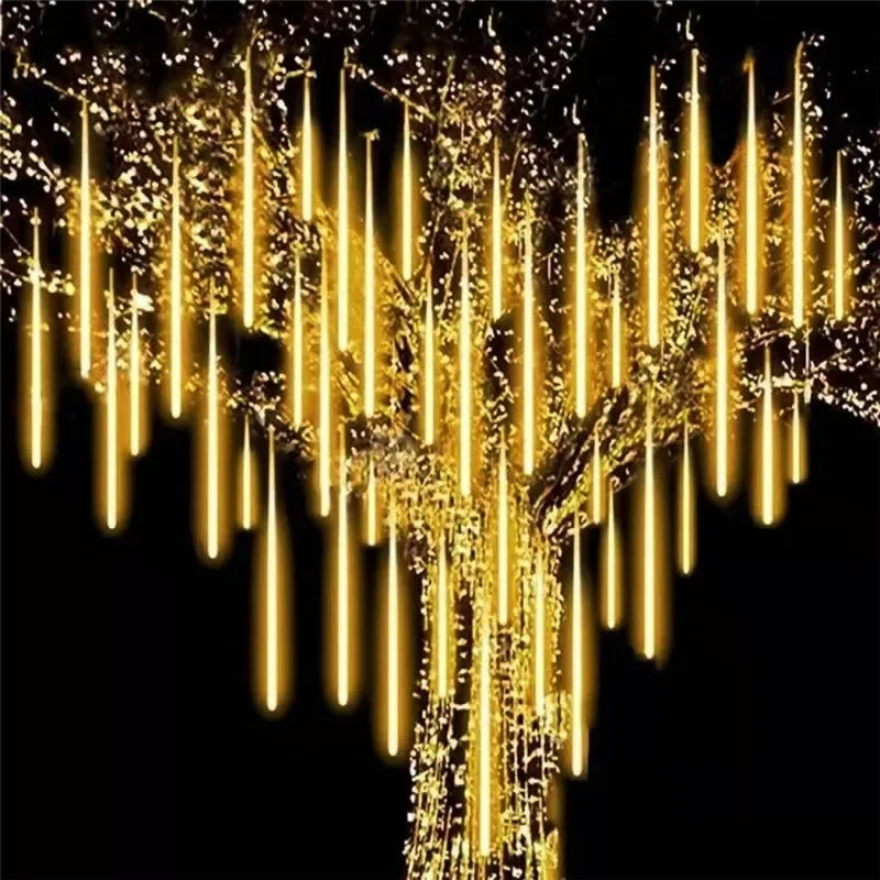 Solar LED String Lights 30CM Meteor Shower Fairy Garland Outdoor Garden Street Lamp Christmas Tree Decorations
