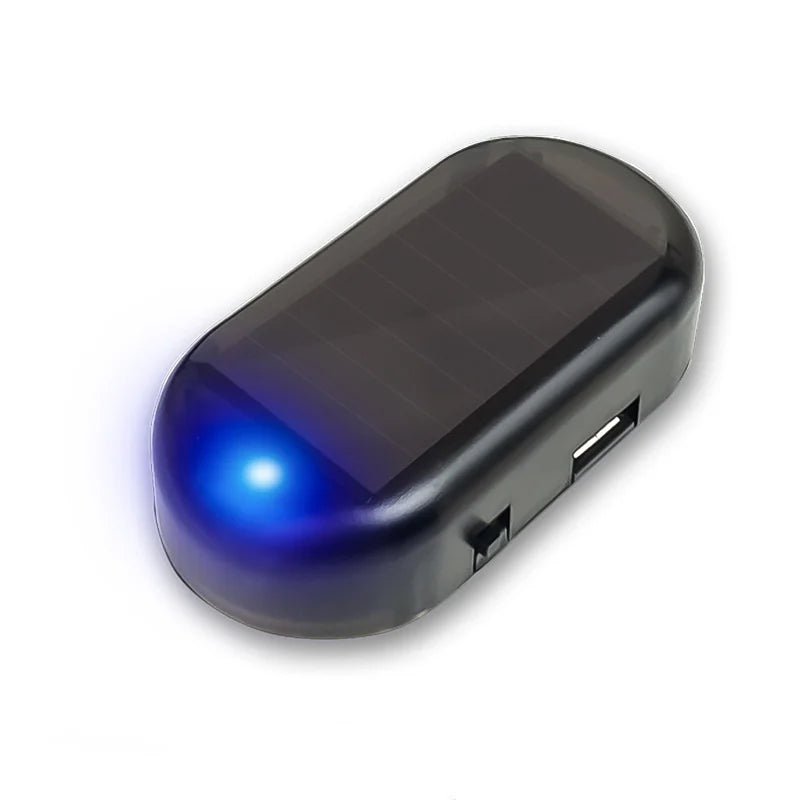 Solar Car Fake Security Light Powered Simulated Dummy Alarm Wireless Warning Anti Theft Caution Lamp LED Flashing Lamp New