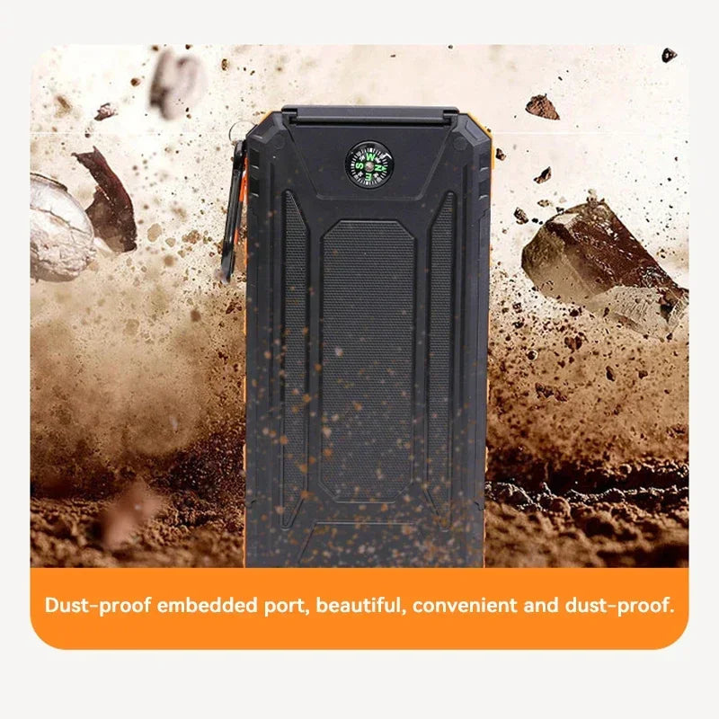 Xiaomi Solar Power Bank 50000mAh Portable Charging Poverbank External Battery Charger Strong Light LDE Light for iphone Huawei