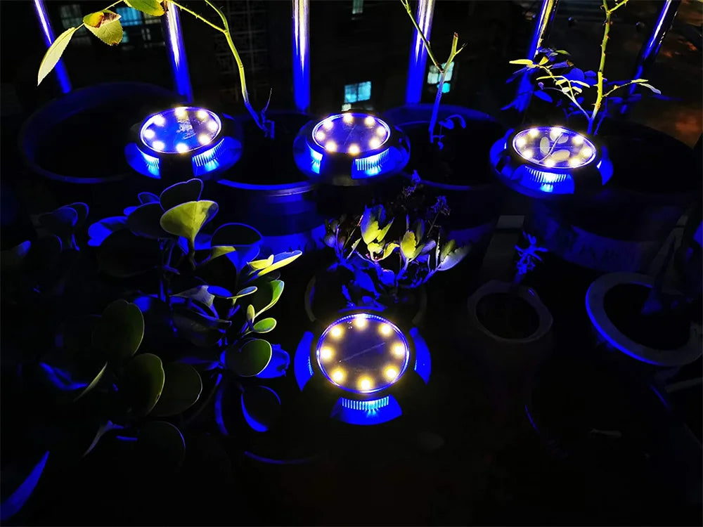 Super Bright Solar Powered Ground Lamp Outdoor Patio Light Waterproof Garden Lawn Decorative Stairway Step Lamp Night Light