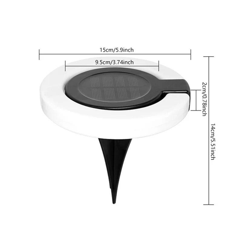 1/4Pack Solar Outdoor Lights,LED Waterproof Atmosphere Light,Warm white lamp,for Garden Fence Buried Lawn Porch Walkway Decor