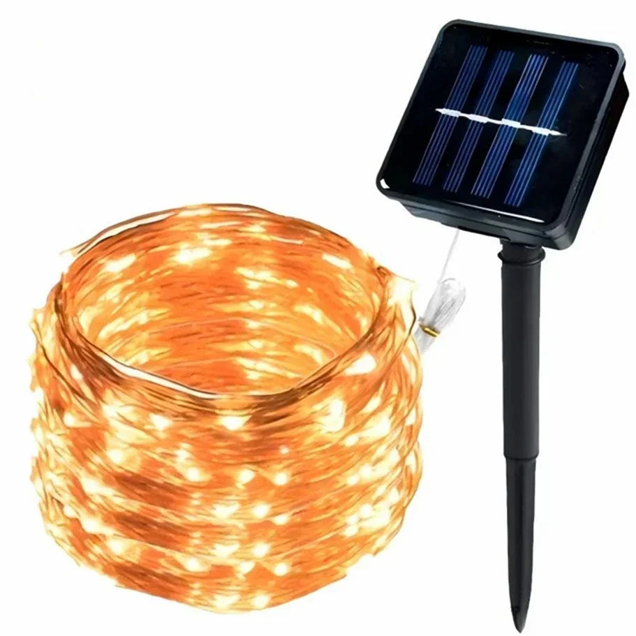 32/22M Solar String Lights Outdoor Waterproof Fairy Garland Lights 300LED 8 Modes Christmas Party Garden Patio Wedding Decor