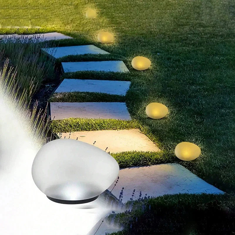 Solar Garden Lights Outdoor Landscape Night Lights for Lawn Patio Path Pathway Garden Waterproof Solar Powered Stone Light