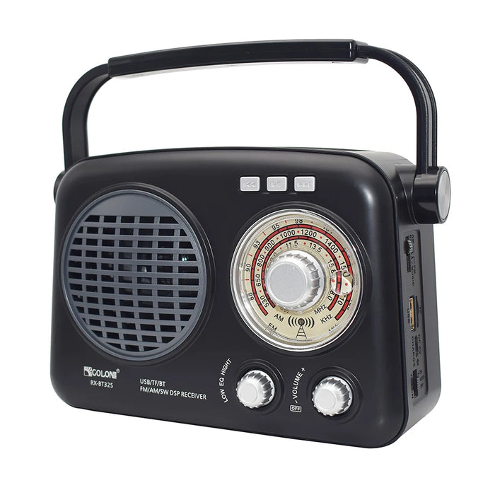 Solar radio FM AM SW 3-way player with mobile phone charging and flashlight MP3 USB TF card multi-function wireless Bluetooth