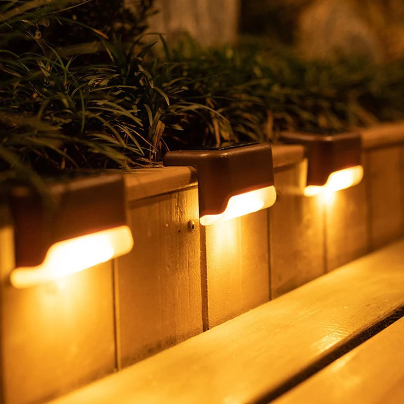 1/4/10/20pcs LED Solar Stair Light Waterproof Outdoor Garden Passage Courtyard Terrace Guardrail Step Light Landscape Light