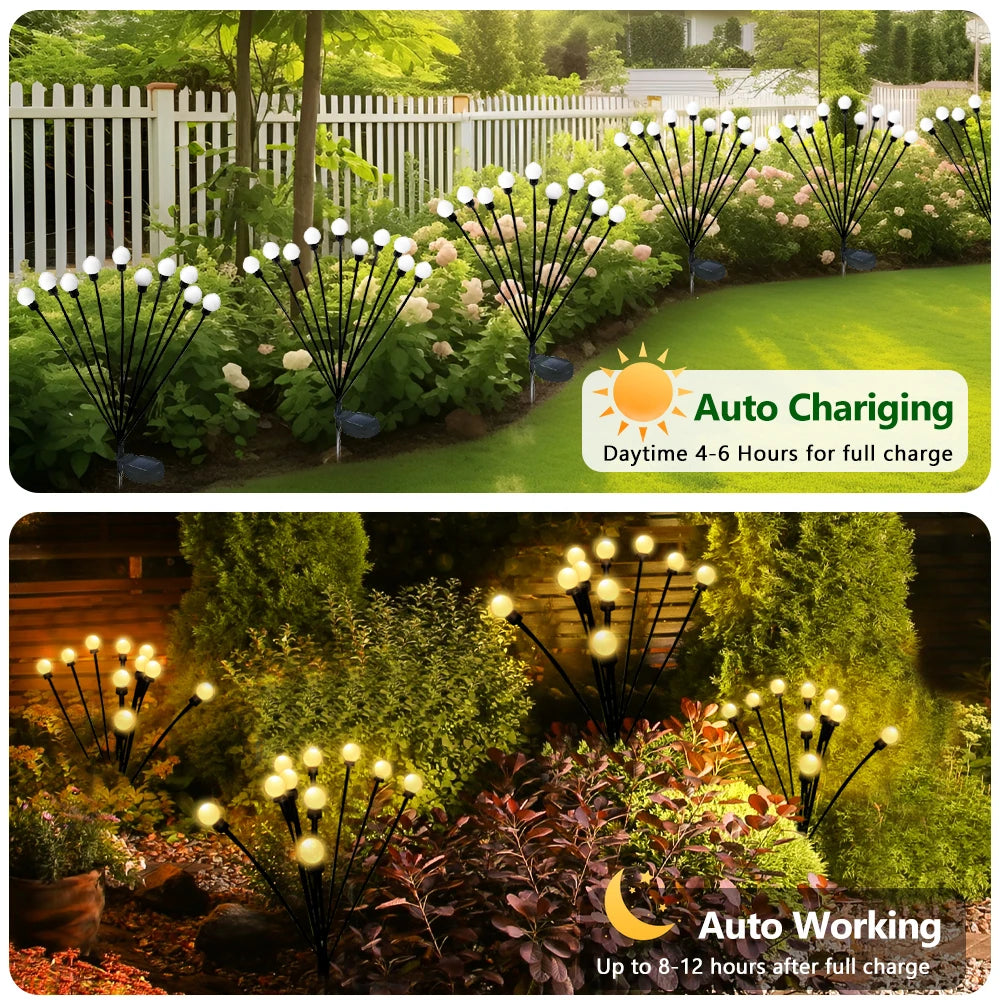 1/2/3/4PCS LED Solar Outdoor Jellyfish Swaying Lights Waterproof Garden RGB Mushroom Lawns Lamp for Patio Yard Garden Decoration