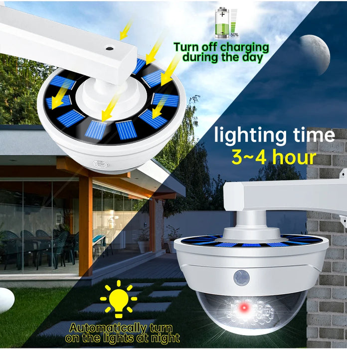Solar Powered Fake Security Camera Shape Solar Light with PIR Motion Sensor Detection Lights for Outdoor Home Office Shop Garage