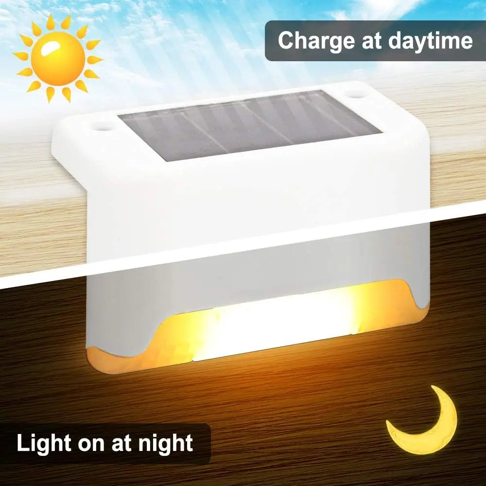 16 Packs of Solar Deck Lights for Outdoor, Solar Step Lights, Waterproof, Led Solar Lights for Outdoor Deckers, Stairs, Fences, Courtyard Flower Beds and Terraces