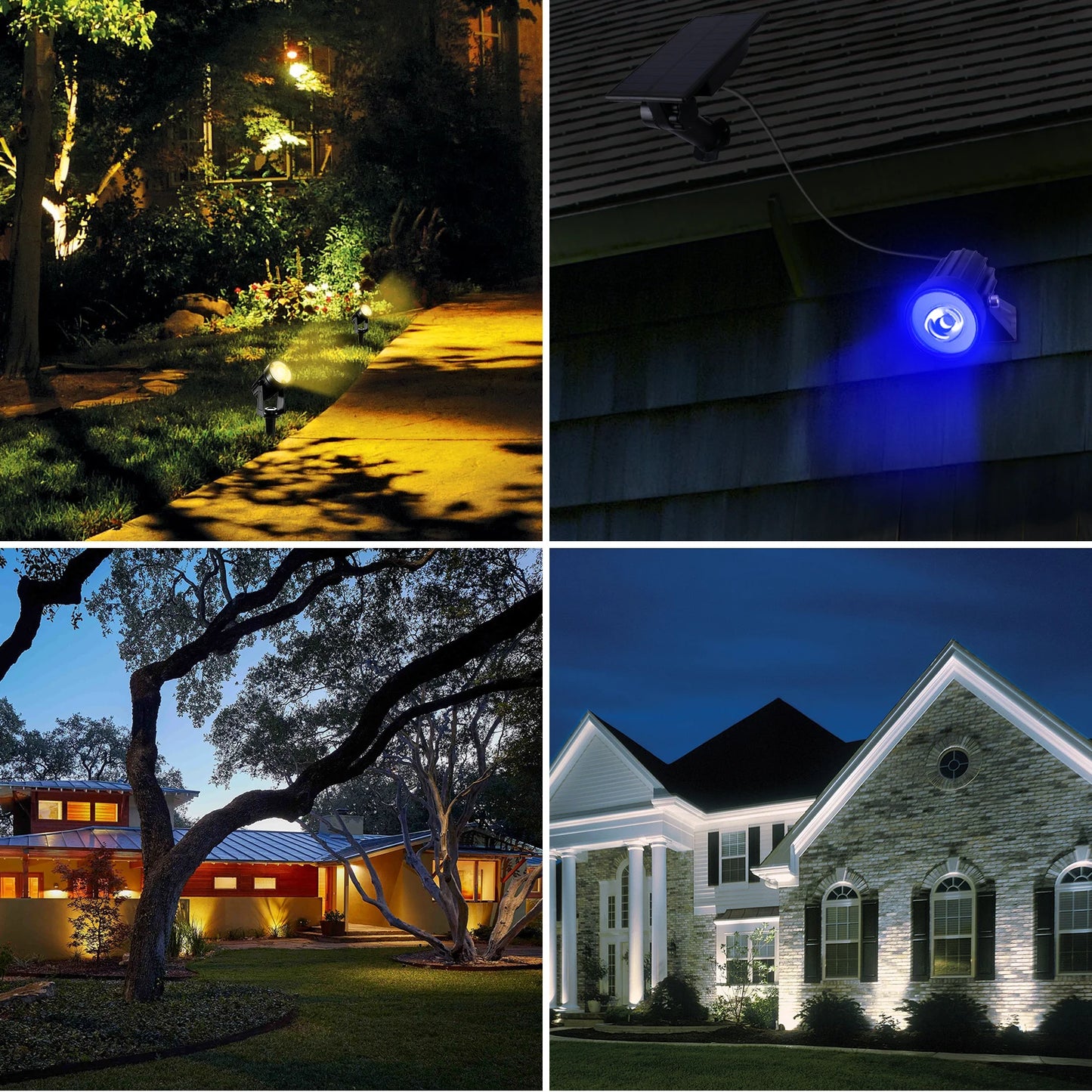 3000K/6000K Solar LED Light Outdoor Solar Spotlight Solar Garden Light Outdoor IP65 Waterproof Solar Power Light Wall Light