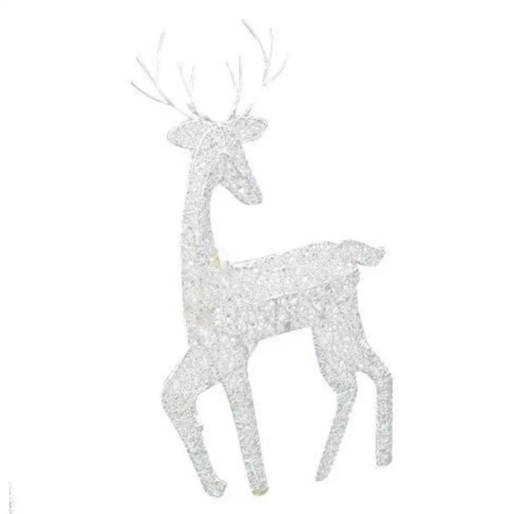 Lighted Christmas Reindeer Water Resistant Solar Light Up Decoration For Garden Outdoor Standing Elk Ornament For Yard Lawn