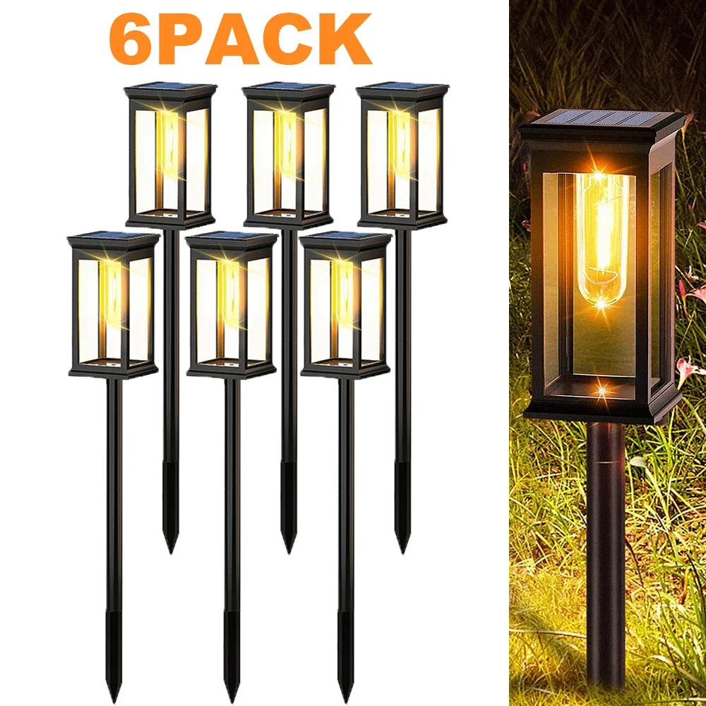 1/2/4/6 Pack Solar Pathway Lights Outdoor Waterproof Walkway Light Solar Powered Landscape Lights for Driveway Lawn Patio Yard