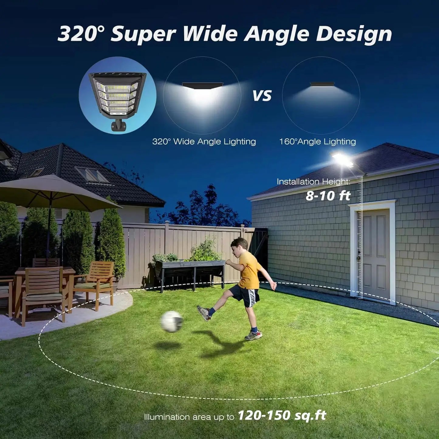 100000LM Solar Light Commercial LED Outdoor Dusk To Dawn Solar Street Light Road Area Lamp Waterproof Backyard Security Lighting