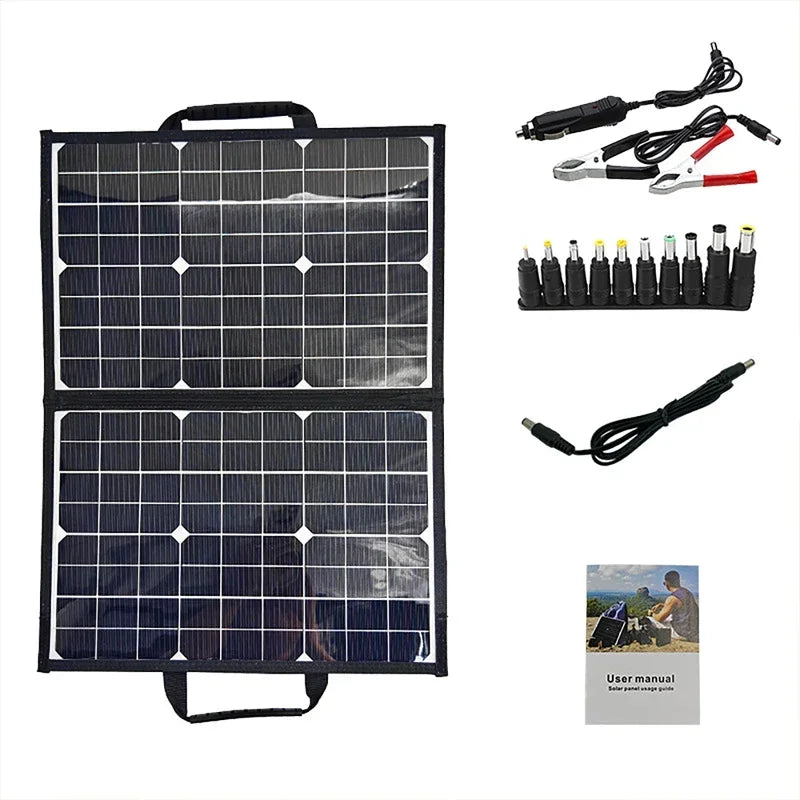 1000W 18V Portable Foldable Solar Panel Kit Complete Solar Power Station for Car Boat Caravan Camping Outdoor