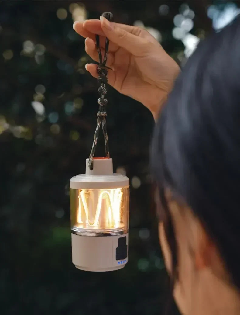 Solar Camp Lantern - IPX7 Waterproof with 360° Magnetic Base & Rechargeable