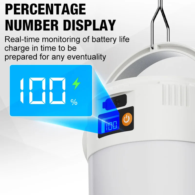 Solar Camping Lights Lightweight Led Camping Lantern Waterproof Foldable Lights For Outdoor Home Hiking Night Use