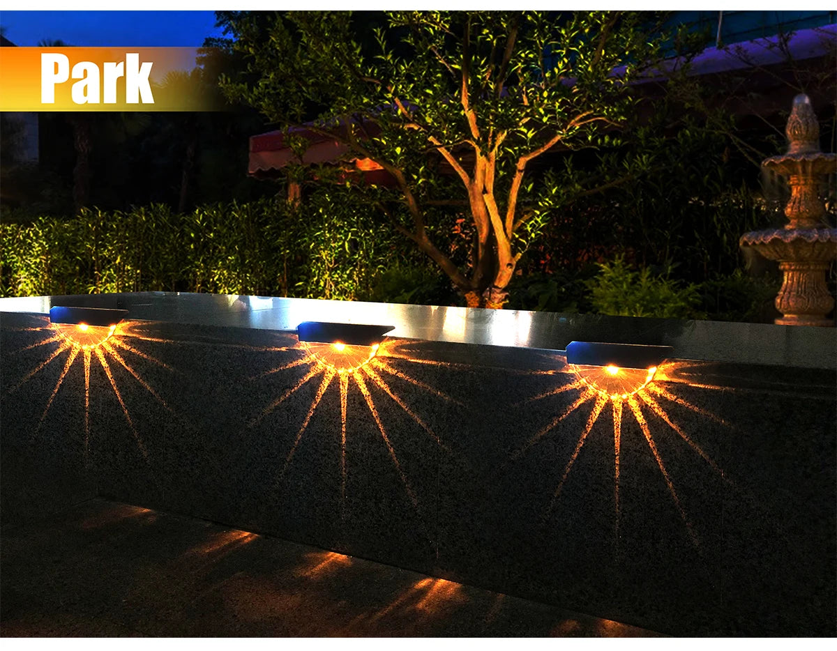 Solar Deck Lights Outdoor Waterproof LED Lights for Patio Stairs Yard Garden Pathway Step and Fences Warm White/Color Changing