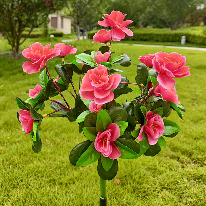Solar Light LED Azalea Solar Flowers Lamp Outdoor Decorative for Garden Yard Lawn Path Lighting Holiday Wedding Decor