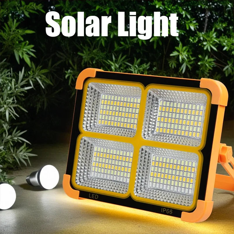 Solar Camping Lantern Solar Lights Outdoor Rechargeable Solar Flood Light Outdoor Portable Solar Floodlight for Outdoor Camping