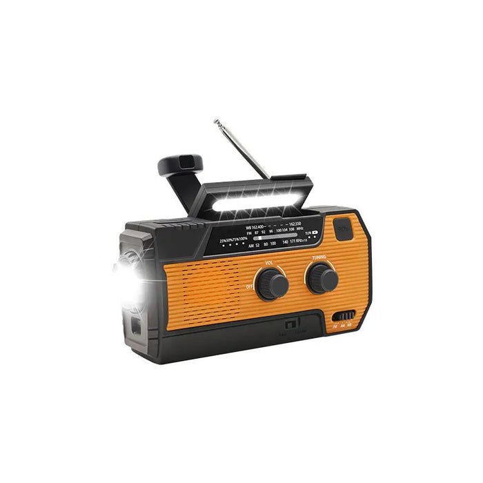 Hand Crank Solar Emergency Radio – Portable FM/AM/NOAA Weather Radio with Power Bank, Flashlight & Phone Charger