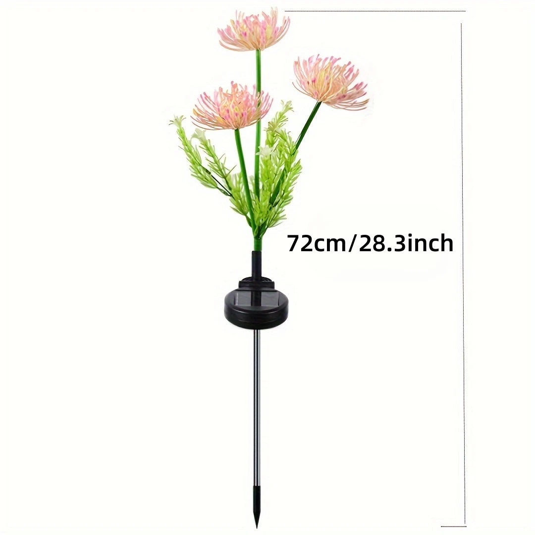 Solar Garden Lights, Solar Flowers Lights with Glowing Flowers & Stems, Solar Panel, Solar Lights Outdoor for Garden Decoration
