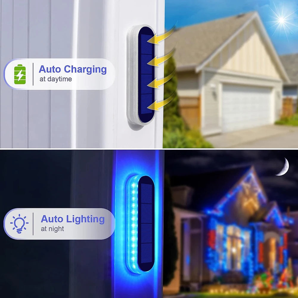 Solar Deck Lights IP68 Waterproof Outdoor Auto On/Off Lighting for Steps Docks Driveways Patios Fences - Solar Powered Lighting