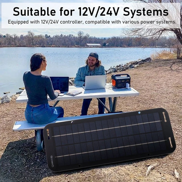 ABUN-20W 12V Solar Panel Kit Solar Trickle Charger USB Power Portable Cell Phone Outdoor Waterproof Power Bank