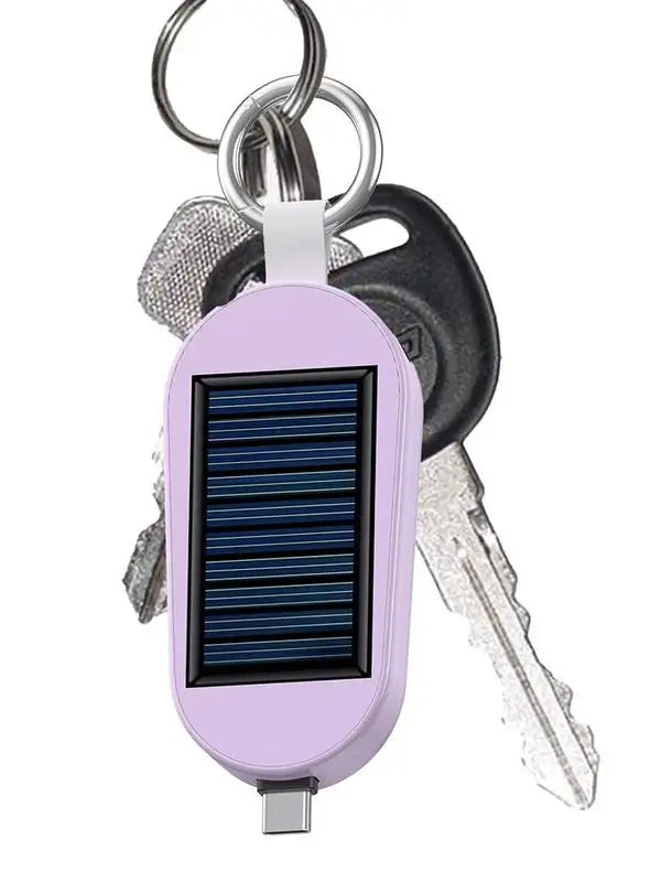 3000mAh Portable Solar Power Bank Charger Solar Keychain Mini TYPE C Power Bank With Wireless Watch Fast Charging Power Bank