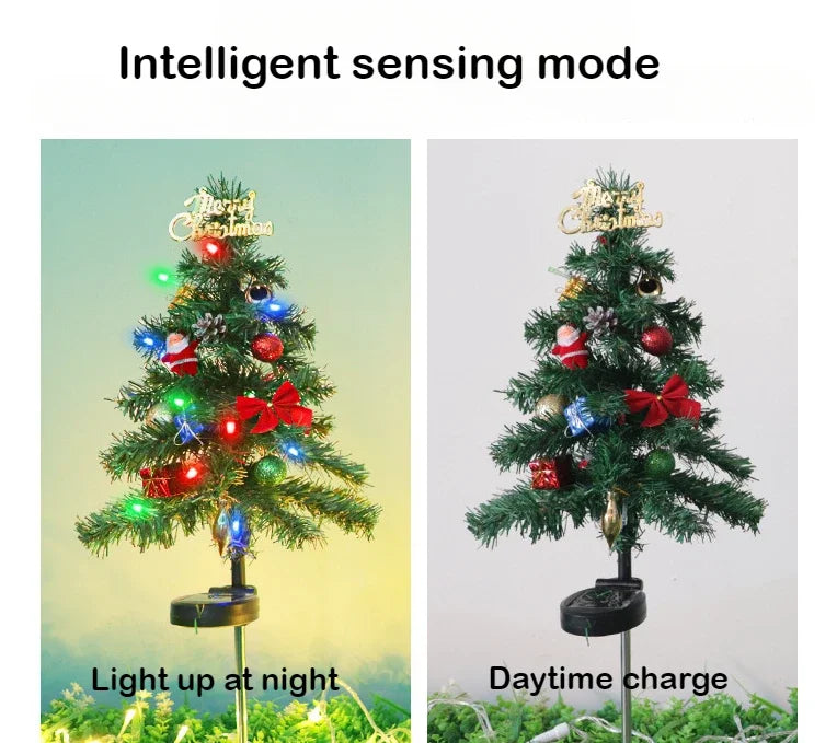 Solar Christmas Tree Garden Decorative Lights Lawn Lights Outdoor Led Snow Christmas Lights Garden
