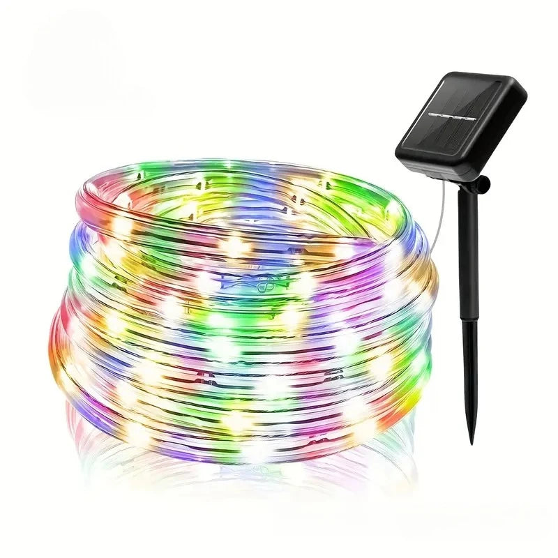 7m/12m/22m/32m Solar LED String Light Outdoor Waterproof Garden Decorations Lights Wedding Garland Solar Rope Fairy Lamp