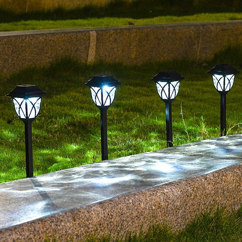 1-10Pack Solar Yard Lights Bright Lawn Lights Outdoor Waterproof Led Solar Pathway Lights Landscape Path Lights
