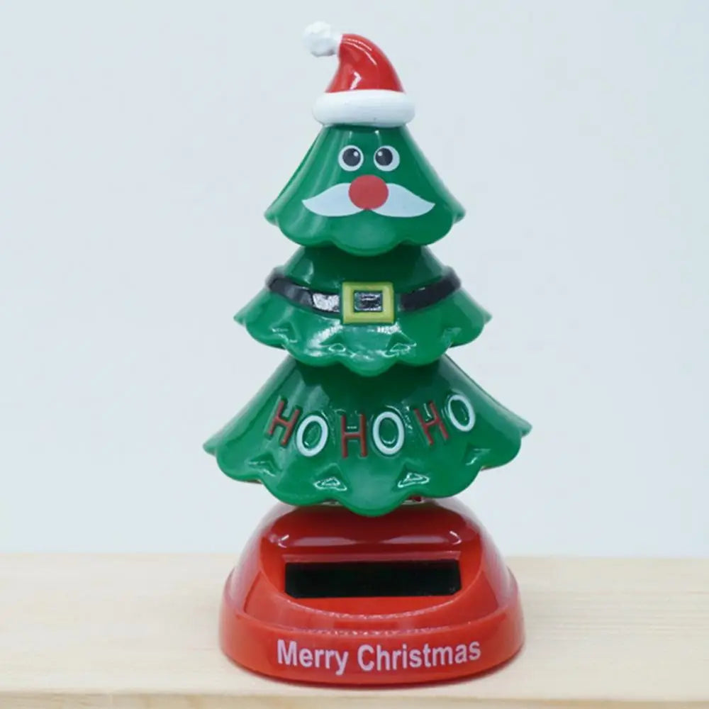 New Arrival Christmas Car Ornament 2024 Solar Dancing Christmas Tree Novelty Moving Christmas Tree For Car Dashboard