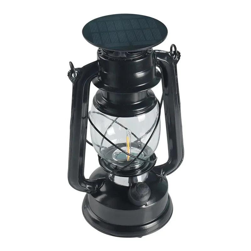 Solar Camping Lights Rechargeable Tungsten Bulb Portable Lantern With Hook Lighting Control Outdoor Waterproof Tent Lamp