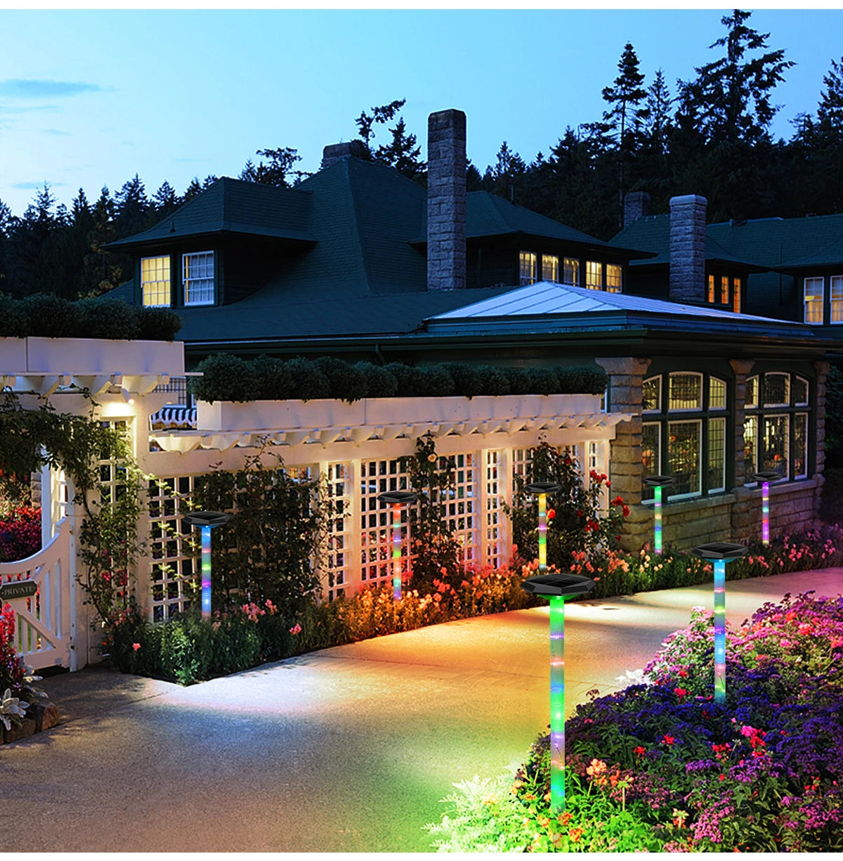 Solar Pathway Lights Bright Solar Ground Light Outdoor Waterproof IP65 LED Solar Garden Lights Landscape Lighting for Yard Lawn