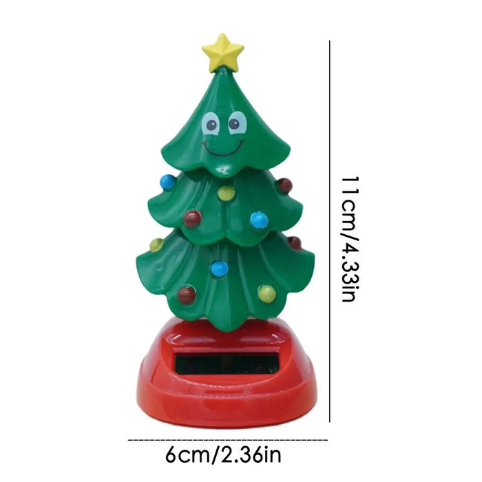 New Arrival Christmas Car Ornament 2024 Solar Dancing Christmas Tree Novelty Moving Christmas Tree For Car Dashboard