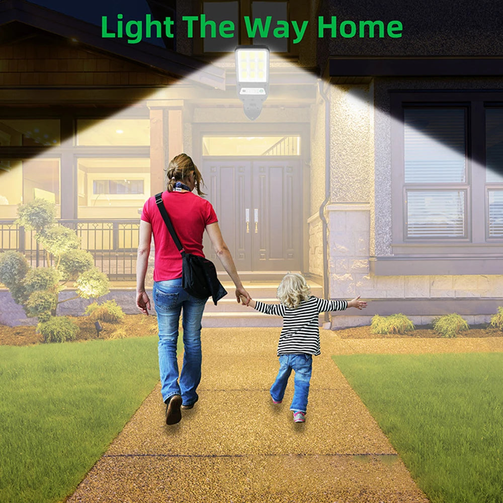 Wall Lamp, Solar Lamp, Lighting Mode, Motion Sensor Lamp Outdoor 9-grid Cob Solar Wall Lamp Garden Wall Courtyard Path Lighting