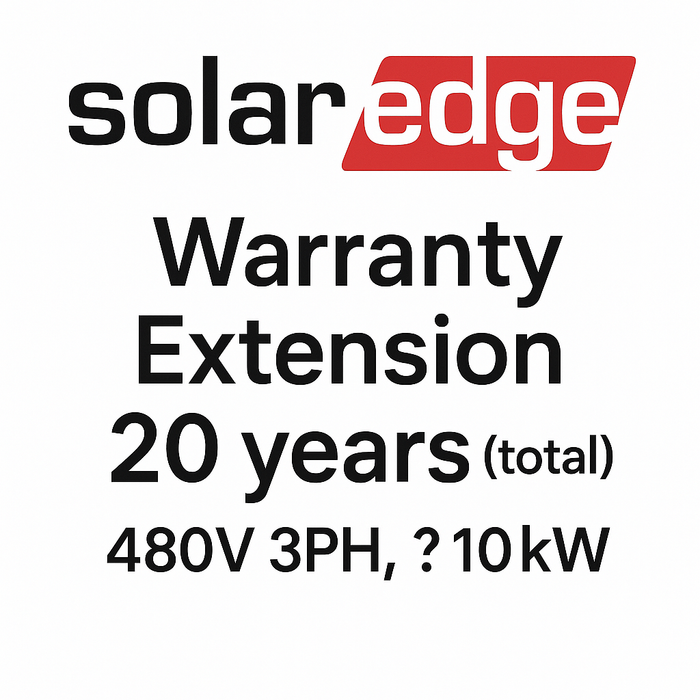 SolarEdge Warranty Extension 20 years (total) 480V 3PH, ? 10kW