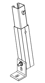 Unirac SMTILTLEG12 12" Clear Adjustable Tilt Leg