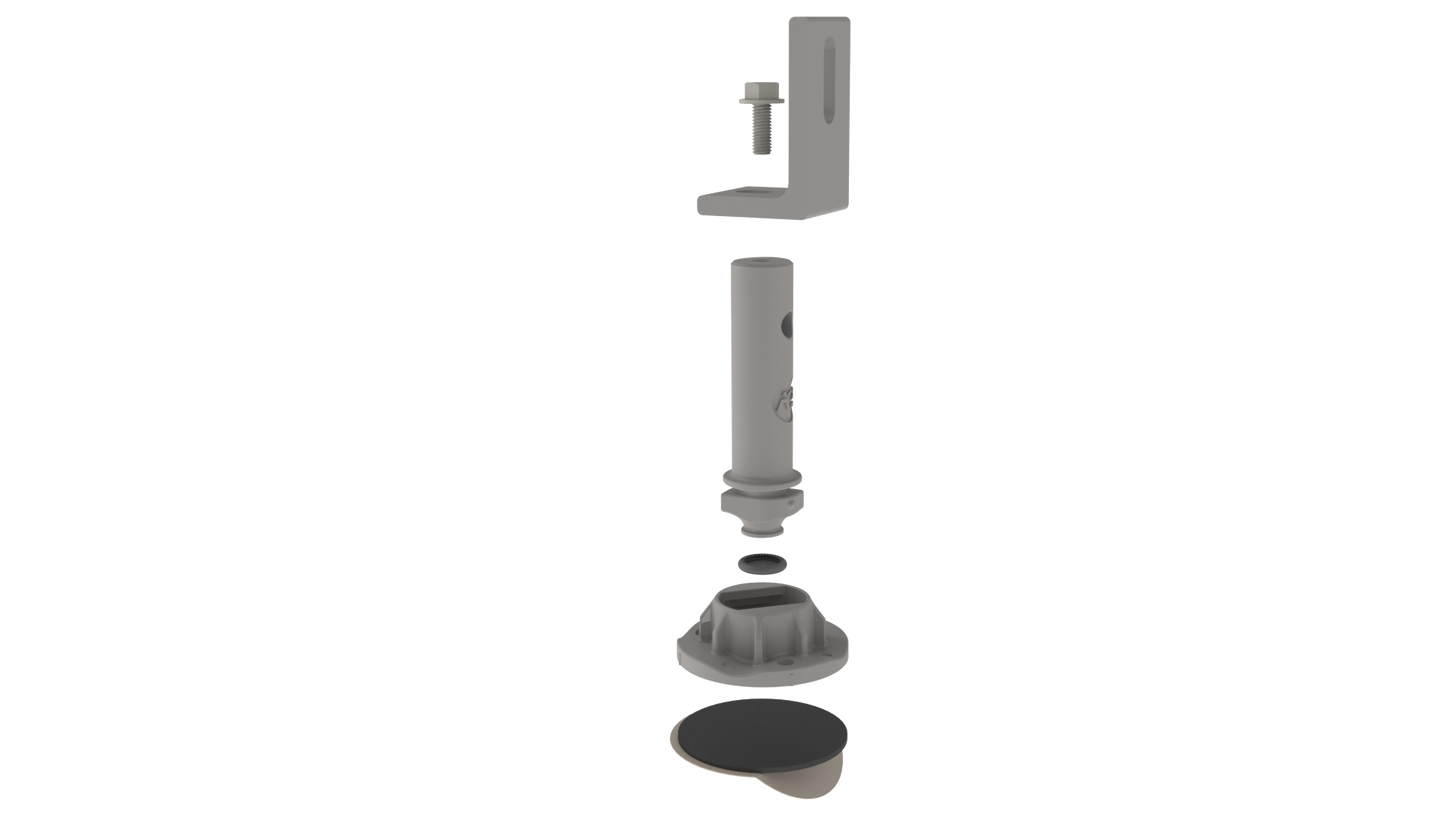 K2 Systems 4000238 Drop N Lock Post 4.5", Kit