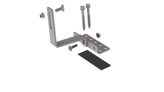 K2 Systems 4000142-B Universal Tile Hook 5.5 IN Base Kit with Butyl Seal